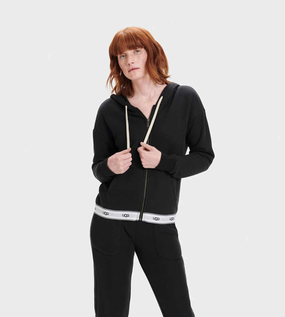 Ugg Sena - Womens Hoodie - Black - NZ (1520NQCSM)